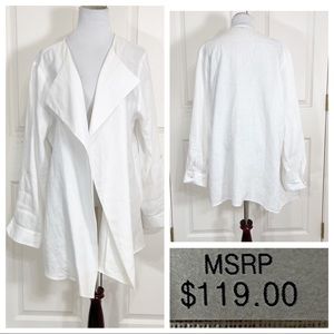 NWT! Linen open front jacket from Preston and York